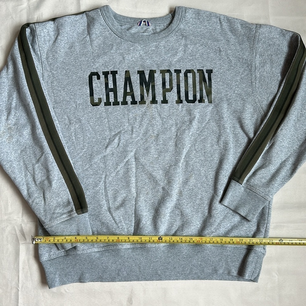 Champion Men's Powerblend Fleece Camo Crewneck Sweatshirt with Taping - Picture 7 of 10